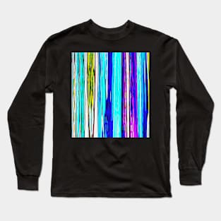 Blue Abstract Stripes 606 Long Sleeve T-Shirt